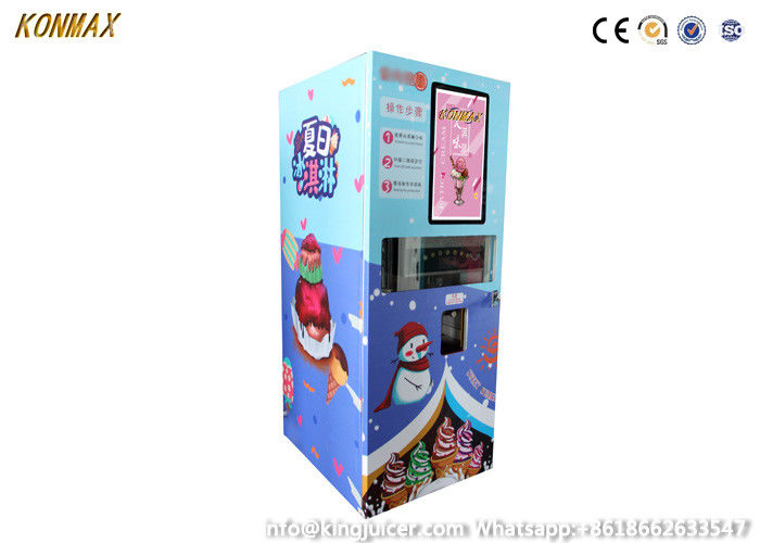 70g / Cup Zdalnie sterowany automat z miękkimi lodami z płatnością kartą gotówkową